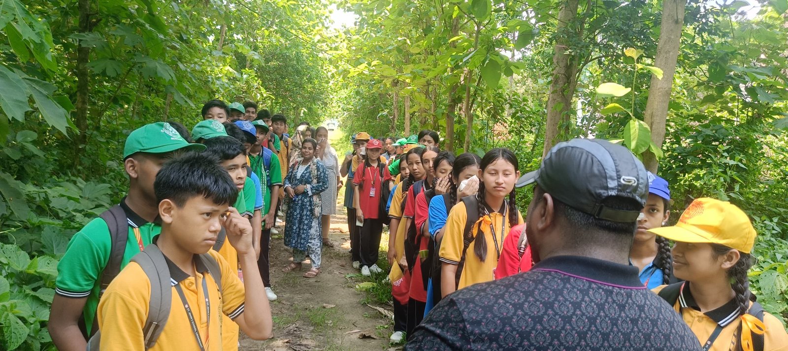 Teachers guiding students during school activities